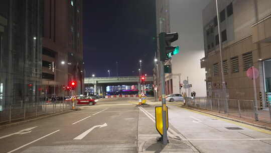 香港东区北角英皇道夜景街景