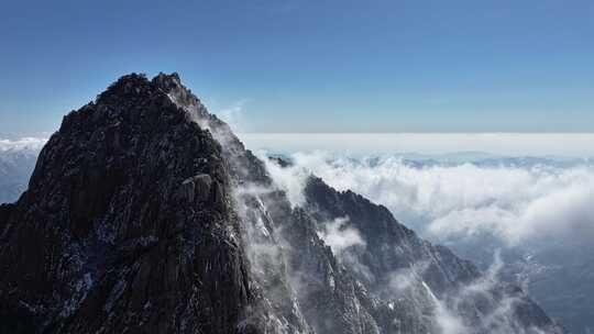 山峰 云海 意境 写意 黄山 高山云雾