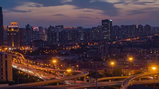 城市夜景延时