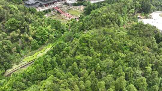 航拍福建宁德福鼎太姥山海上仙山风光