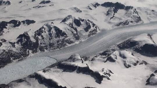 航拍雪山冰川大峡谷视频素材模板下载