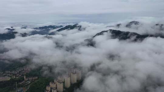 云海 风车 山峦 城市 延时 自然风光