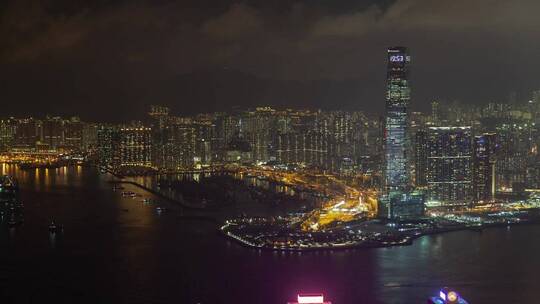 香港海港与城市夜景