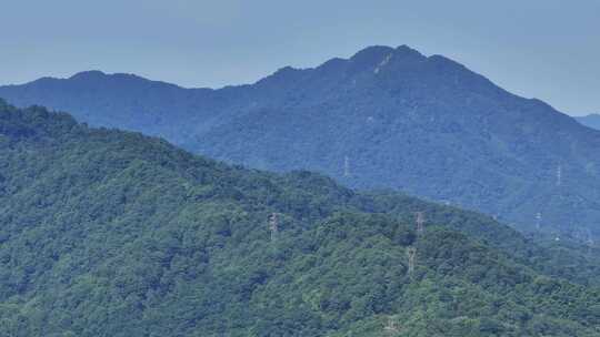 航拍晨曦中的西湖名胜风景区西湖群山