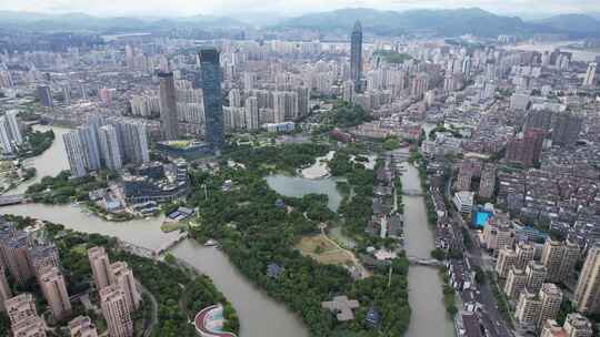 浙江温州城市风光航拍