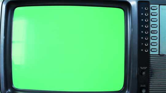80年代带绿屏的旧电视