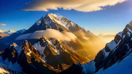 雪山山峰山脉风景