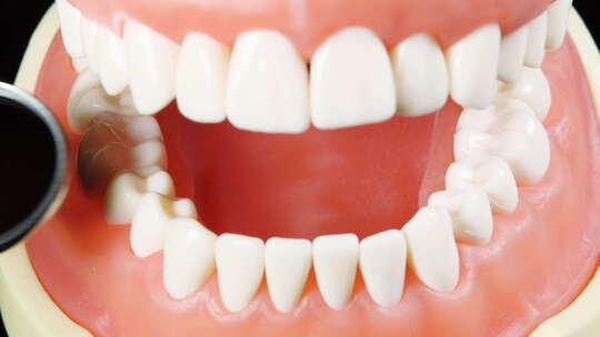 牙科诊所牙医预约的患者。查看牙颌内部。牙视频素材模板下载