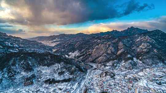 崂山雪景