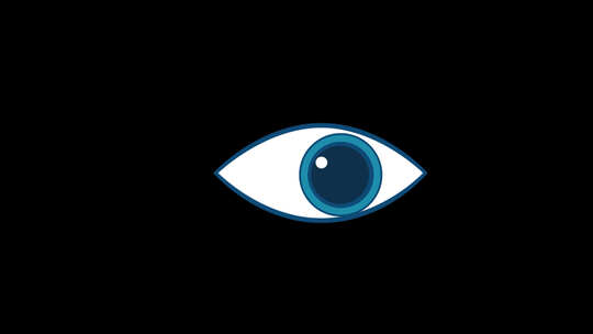 卡通眨眼透明背景动画4K