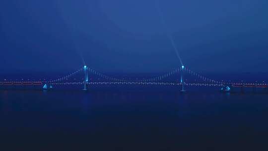 大连星海湾大桥夜景航拍【4K】