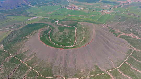 航拍山西省大同市火山群地质文化公园