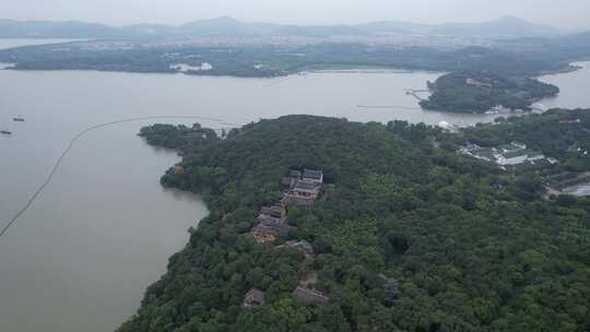 江苏无锡太湖鼋头渚风景区航拍