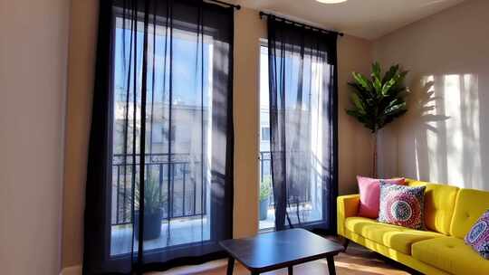 室内客厅沙发窗帘场景素材