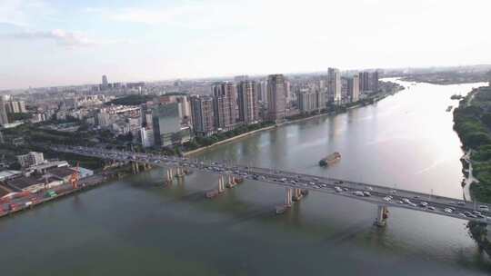 航拍广东佛山澜石大桥视频素材模板下载