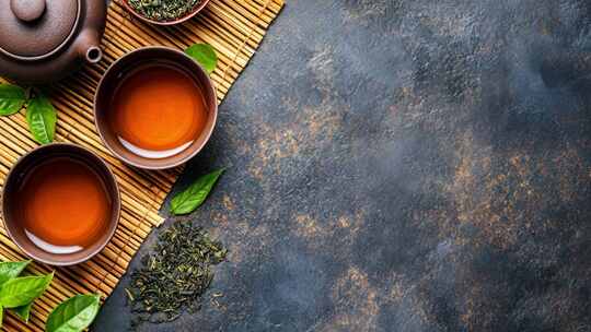 桌子上的沏好的红茶