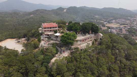 航拍福建泉州惠安一片瓦寺