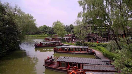 杭州国家西溪湿地公园周家村码头4K视频素材