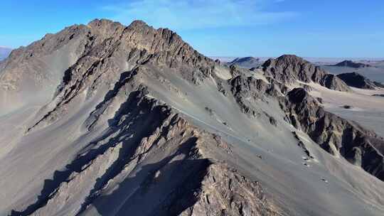 青海海西茫崖黑独山航拍4k视频