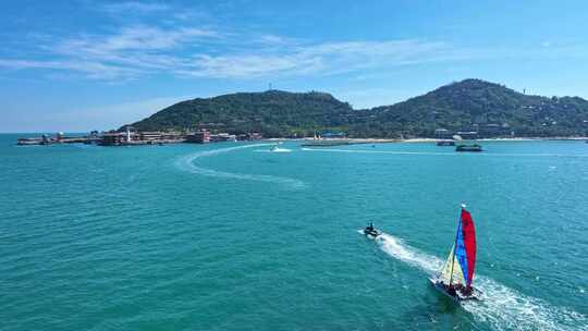 海南陵水分界洲岛海岛旅游视频素材模板下载