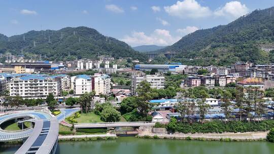 福建三明城市绿化植物航拍