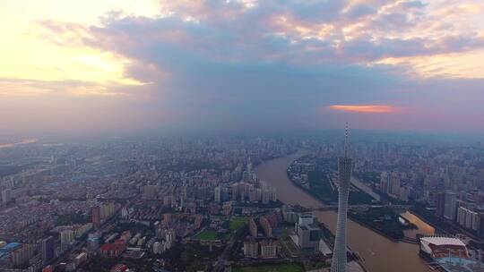 航拍广州城市风景