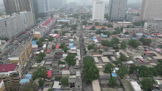 河北邯郸串城街历史文化街区航拍