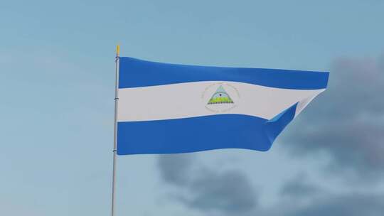 尼加拉瓜国旗视频素材模板下载