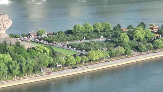 长沙湘江风光橘子洲头游船