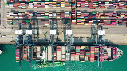 港口运输码头物流视频素材模板下载