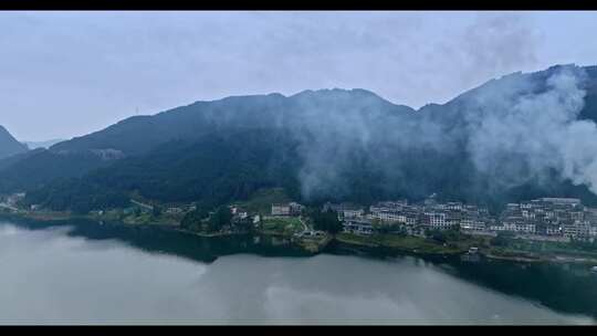 高清实拍眉山风光洪雅雅女湖