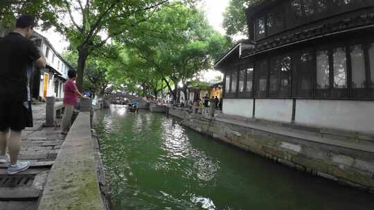 同里古镇清晨航拍