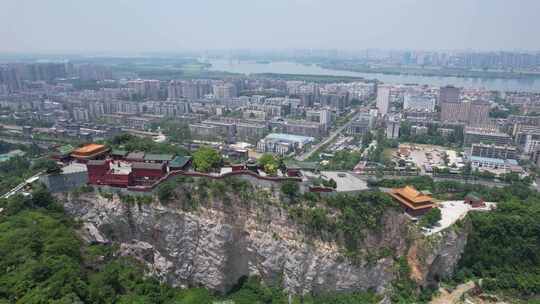 湖北襄阳真武山旅游景区航拍