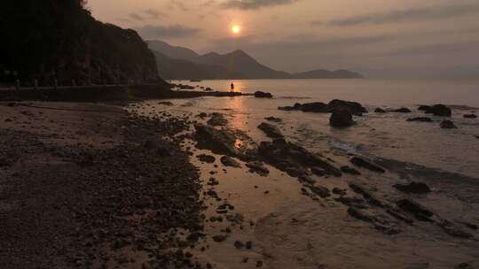 风景，无人机航拍，深圳，海边风景