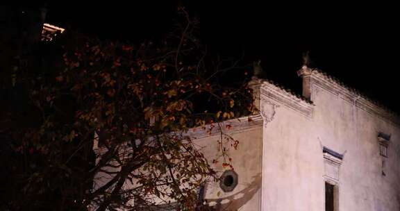 江西婺源篁岭美丽乡村夜晚