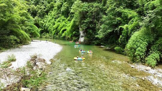 杉木河漂流 橡皮艇漂流 夏天漂流 水上漂流