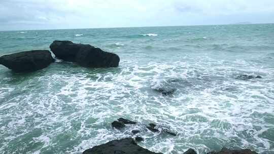 广西北海涠洲岛大海鳄鱼山旅游旅行风景升格