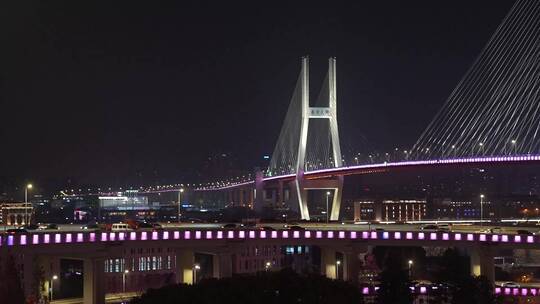 夜幕下的南浦大桥