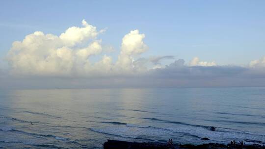 大气震撼海边蓝天白云风景视频素材