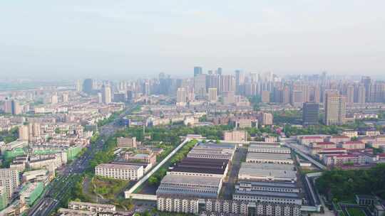 杭州临平区城市建筑风光航拍