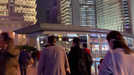 上海夜景街景视频素材模板下载