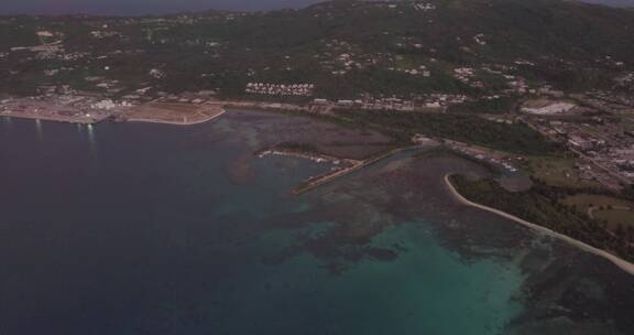 4K美国塞班海岛悬崖大海风光航拍