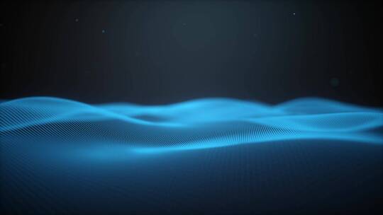 上下起伏的发光粒子海洋抽象C4D动画