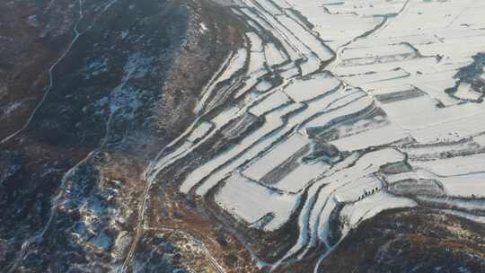 航拍雪景