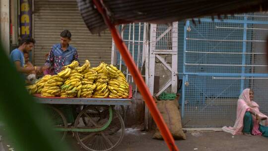 街道上的香蕉小贩