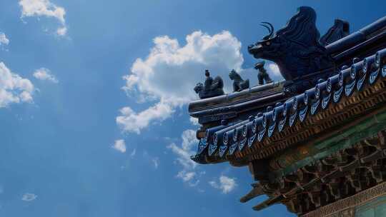 北京天坛脊兽延时特写