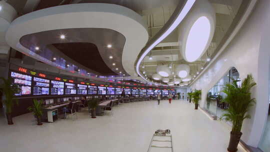 电视台播出监看机房 延时拍摄素材