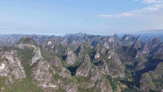 广西桂林山水风光航拍