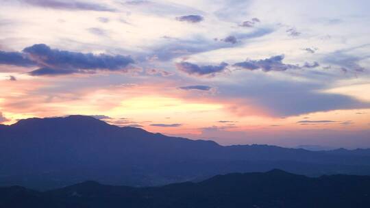 湖南南岳衡山自然风光日落夕阳