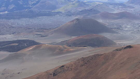 毛伊岛火山口景观视频素材模板下载